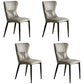 Industrial Metal Dining Room Chairs Armless Wingback Side Chair for Home Use Gray Black 4 Piece Set Clearhalo ' kitchen&dining_furn' 'Dining Chairs' 'Dining Tables & Seating' 'dining_chair' 'furn' 'furn_dining_chair' 'Furniture' 'furniture_dining_chair' 'Kitchen & Dining Furniture' 'kitchen' 4098448