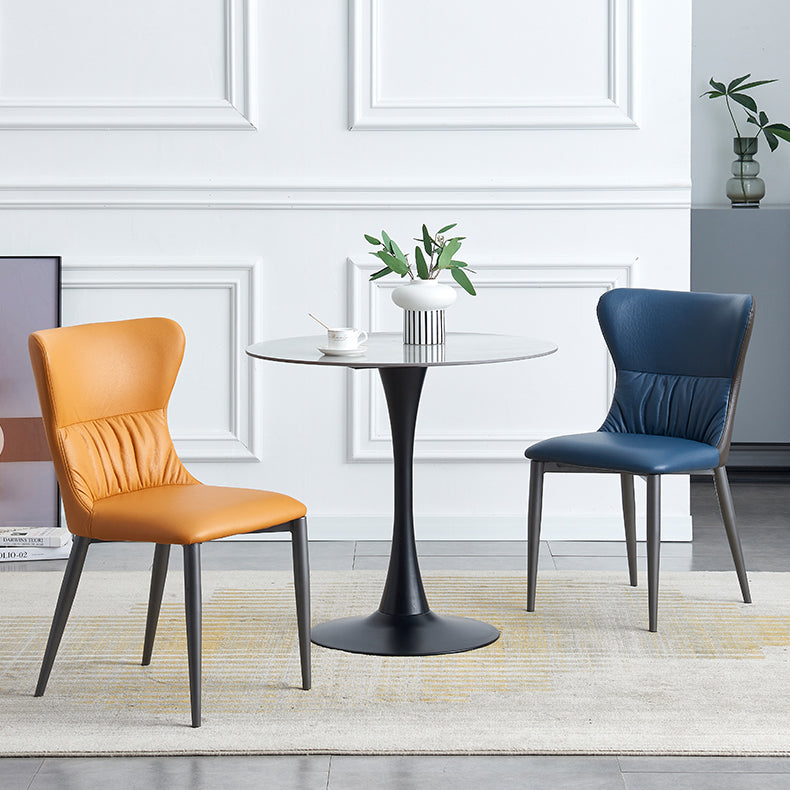 Industrial Metal Dining Room Chairs Armless Wingback Side Chair for Home Use Clearhalo ' kitchen&dining_furn' 'Dining Chairs' 'Dining Tables & Seating' 'dining_chair' 'furn' 'furn_dining_chair' 'Furniture' 'furniture_dining_chair' 'Kitchen & Dining Furniture' 'kitchen' 4098454