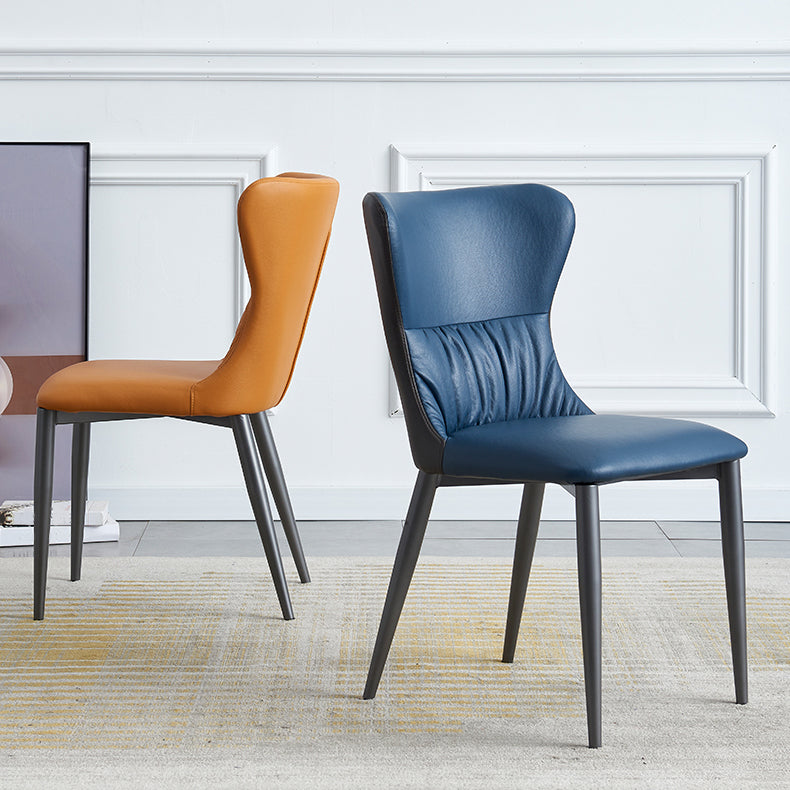 Industrial Metal Dining Room Chairs Armless Wingback Side Chair for Home Use Clearhalo ' kitchen&dining_furn' 'Dining Chairs' 'Dining Tables & Seating' 'dining_chair' 'furn' 'furn_dining_chair' 'Furniture' 'furniture_dining_chair' 'Kitchen & Dining Furniture' 'kitchen' 4098455