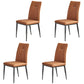 Industrial Metal Dining Room Chairs Leather Armless Dining Chairs for Home Use Orange 4 Piece Set Clearhalo ' kitchen&dining_furn' 'Dining Chairs' 'Dining Tables & Seating' 'dining_chair' 'furn' 'furn_dining_chair' 'Furniture' 'furniture_dining_chair' 'Kitchen & Dining Furniture' 'kitchen' 4098474