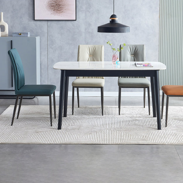 Industrial Metal Dining Room Chairs Leather Armless Dining Chairs for Home Use Clearhalo ' kitchen&dining_furn' 'Dining Chairs' 'Dining Tables & Seating' 'dining_chair' 'furn' 'furn_dining_chair' 'Furniture' 'furniture_dining_chair' 'Kitchen & Dining Furniture' 'kitchen' 4098490