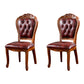 Victorian Leather Armless Dining Chairs Upholstered Side Chairs (Set of 2) Red Clearhalo ' kitchen&dining_furn' 'Dining Chairs' 'Dining Tables & Seating' 'dining_chair' 'furn' 'furn_dining_chair' 'Furniture' 'furniture_dining_chair' 'Kitchen & Dining Furniture' 'kitchen' 4098496