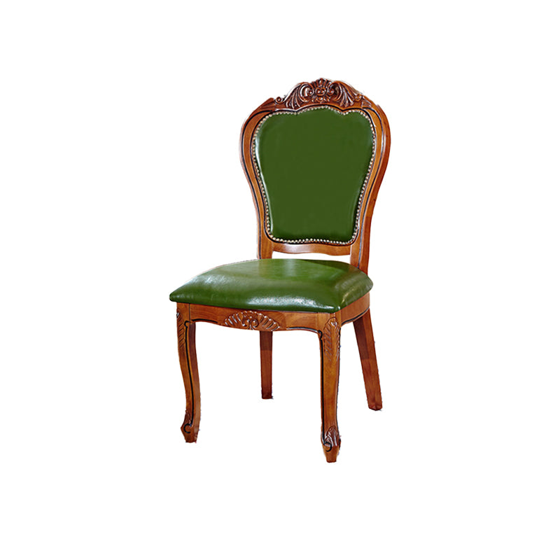 Victorian Leather Armless Dining Chairs Upholstered Side Chairs (Set of 2) Clearhalo ' kitchen&dining_furn' 'Dining Chairs' 'Dining Tables & Seating' 'dining_chair' 'furn' 'furn_dining_chair' 'Furniture' 'furniture_dining_chair' 'Kitchen & Dining Furniture' 'kitchen' 4098503