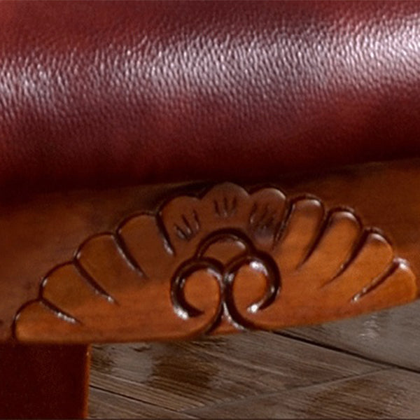 Victorian Leather Armless Dining Chairs Upholstered Side Chairs (Set of 2) Clearhalo ' kitchen&dining_furn' 'Dining Chairs' 'Dining Tables & Seating' 'dining_chair' 'furn' 'furn_dining_chair' 'Furniture' 'furniture_dining_chair' 'Kitchen & Dining Furniture' 'kitchen' 4098505