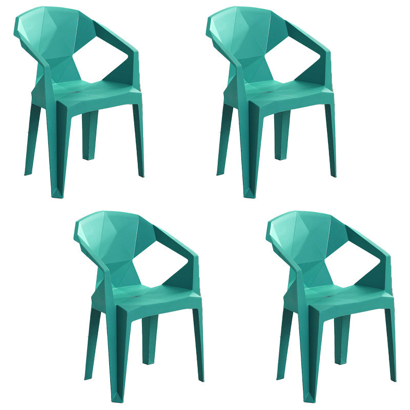 Modern Outdoor Dining Arm Chairs Plastic Side Back Patio Dining Armchairs Green 4 Piece Set Clearhalo ' kitchen&dining_furn' 'Dining Chairs' 'Dining Tables & Seating' 'dining_chair' 'furn' 'furn_dining_chair' 'Furniture' 'furniture_dining_chair' 'Kitchen & Dining Furniture' 'kitchen' 4098514