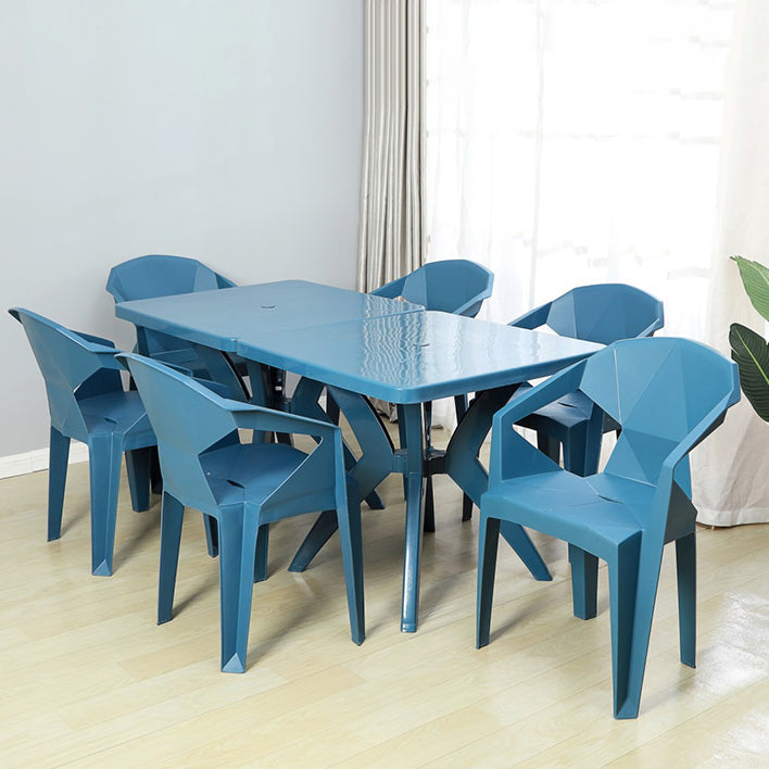 Modern Outdoor Dining Arm Chairs Plastic Side Back Patio Dining Armchairs Clearhalo ' kitchen&dining_furn' 'Dining Chairs' 'Dining Tables & Seating' 'dining_chair' 'furn' 'furn_dining_chair' 'Furniture' 'furniture_dining_chair' 'Kitchen & Dining Furniture' 'kitchen' 4098528