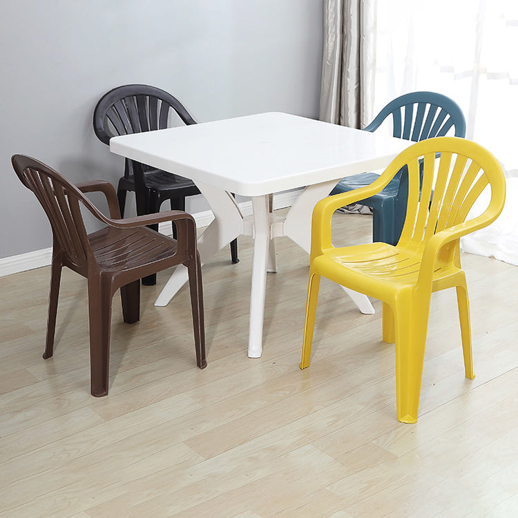Plastic Stackable Dining Arm Chairs Modern Home Windsor Dining Armchairs Clearhalo ' kitchen&dining_furn' 'Dining Chairs' 'Dining Tables & Seating' 'dining_chair' 'furn' 'furn_dining_chair' 'Furniture' 'furniture_dining_chair' 'Kitchen & Dining Furniture' 'kitchen' 4098534