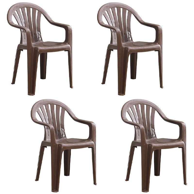 Plastic Stackable Dining Arm Chairs Modern Home Windsor Dining Armchairs Coffee 4 Piece Set Clearhalo ' kitchen&dining_furn' 'Dining Chairs' 'Dining Tables & Seating' 'dining_chair' 'furn' 'furn_dining_chair' 'Furniture' 'furniture_dining_chair' 'Kitchen & Dining Furniture' 'kitchen' 4098546