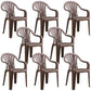 Plastic Stackable Dining Arm Chairs Modern Home Windsor Dining Armchairs Coffee 8 Piece Set Clearhalo ' kitchen&dining_furn' 'Dining Chairs' 'Dining Tables & Seating' 'dining_chair' 'furn' 'furn_dining_chair' 'Furniture' 'furniture_dining_chair' 'Kitchen & Dining Furniture' 'kitchen' 4098549