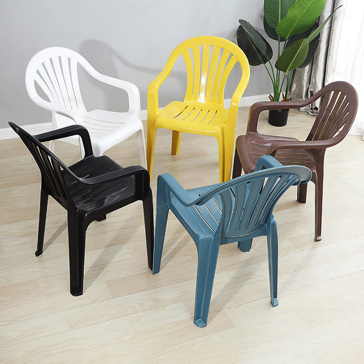 Plastic Stackable Dining Arm Chairs Modern Home Windsor Dining Armchairs Clearhalo ' kitchen&dining_furn' 'Dining Chairs' 'Dining Tables & Seating' 'dining_chair' 'furn' 'furn_dining_chair' 'Furniture' 'furniture_dining_chair' 'Kitchen & Dining Furniture' 'kitchen' 4098550