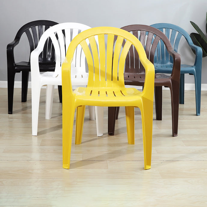 Plastic Stackable Dining Arm Chairs Modern Home Windsor Dining Armchairs Clearhalo ' kitchen&dining_furn' 'Dining Chairs' 'Dining Tables & Seating' 'dining_chair' 'furn' 'furn_dining_chair' 'Furniture' 'furniture_dining_chair' 'Kitchen & Dining Furniture' 'kitchen' 4098553