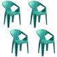 Modern Plastic Dining Arm Chairs Outdoor Side Back Patio Dining Armchairs Mint Green 4 Piece Set Clearhalo ' kitchen&dining_furn' 'Dining Chairs' 'Dining Tables & Seating' 'dining_chair' 'furn' 'furn_dining_chair' 'Furniture' 'furniture_dining_chair' 'Kitchen & Dining Furniture' 'kitchen' 4098569
