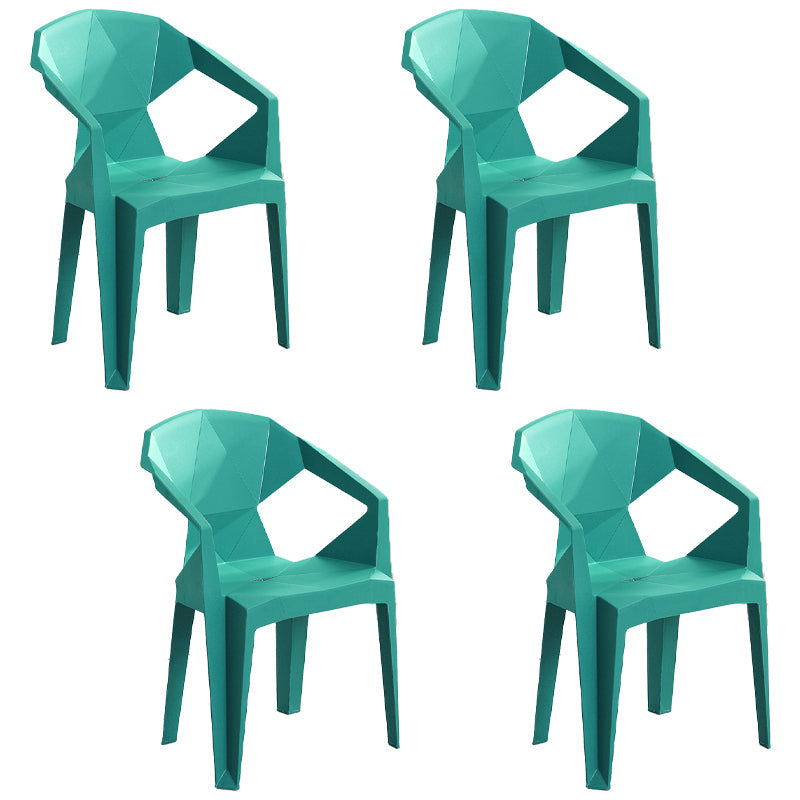 Modern Plastic Dining Arm Chairs Outdoor Side Back Patio Dining Armchairs Mint Green 4 Piece Set Clearhalo ' kitchen&dining_furn' 'Dining Chairs' 'Dining Tables & Seating' 'dining_chair' 'furn' 'furn_dining_chair' 'Furniture' 'furniture_dining_chair' 'Kitchen & Dining Furniture' 'kitchen' 4098569