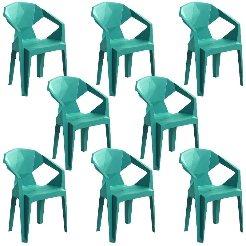 Modern Plastic Dining Arm Chairs Outdoor Side Back Patio Dining Armchairs Mint Green 8 Piece Set Clearhalo ' kitchen&dining_furn' 'Dining Chairs' 'Dining Tables & Seating' 'dining_chair' 'furn' 'furn_dining_chair' 'Furniture' 'furniture_dining_chair' 'Kitchen & Dining Furniture' 'kitchen' 4098570