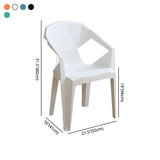 Modern Plastic Dining Arm Chairs Outdoor Side Back Patio Dining Armchairs Clearhalo ' kitchen&dining_furn' 'Dining Chairs' 'Dining Tables & Seating' 'dining_chair' 'furn' 'furn_dining_chair' 'Furniture' 'furniture_dining_chair' 'Kitchen & Dining Furniture' 'kitchen' 4098573