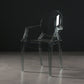Nordic Style Plastic Dining Side Chair Dining Arm Side Chairs for Kitchen Gray-Clear 1 Piece Clearhalo ' kitchen&dining_furn' 'Dining Chairs' 'Dining Tables & Seating' 'dining_chair' 'furn' 'furn_dining_chair' 'Furniture' 'furniture_dining_chair' 'Kitchen & Dining Furniture' 'kitchen' 4098593