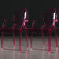 Nordic Style Plastic Dining Side Chair Dining Arm Side Chairs for Kitchen Pink 2 Piece Set Clearhalo ' kitchen&dining_furn' 'Dining Chairs' 'Dining Tables & Seating' 'dining_chair' 'furn' 'furn_dining_chair' 'Furniture' 'furniture_dining_chair' 'Kitchen & Dining Furniture' 'kitchen' 4098608