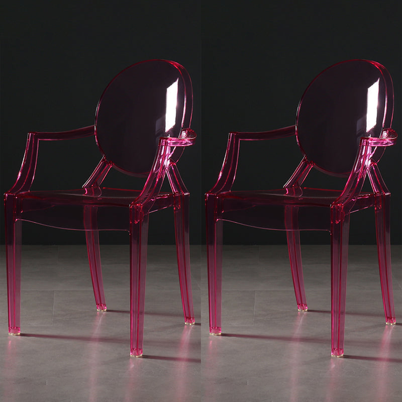 Nordic Style Plastic Dining Side Chair Dining Arm Side Chairs for Kitchen Pink 2 Piece Set Clearhalo ' kitchen&dining_furn' 'Dining Chairs' 'Dining Tables & Seating' 'dining_chair' 'furn' 'furn_dining_chair' 'Furniture' 'furniture_dining_chair' 'Kitchen & Dining Furniture' 'kitchen' 4098608