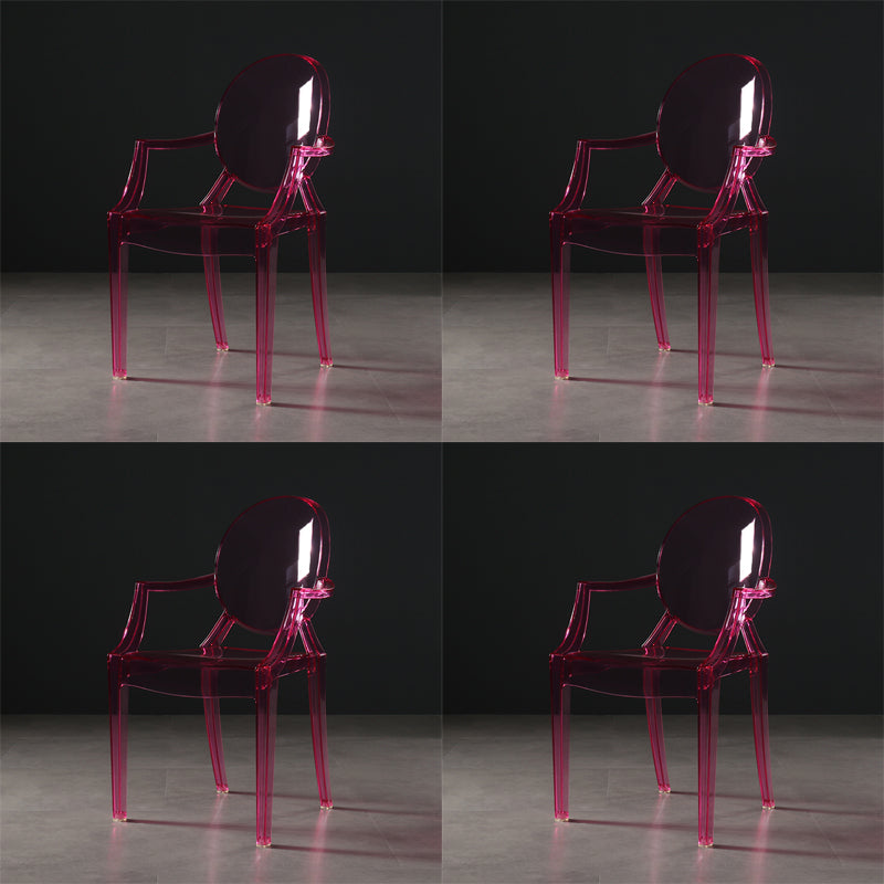 Nordic Style Plastic Dining Side Chair Dining Arm Side Chairs for Kitchen Pink 4 Piece Set Clearhalo ' kitchen&dining_furn' 'Dining Chairs' 'Dining Tables & Seating' 'dining_chair' 'furn' 'furn_dining_chair' 'Furniture' 'furniture_dining_chair' 'Kitchen & Dining Furniture' 'kitchen' 4098610