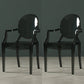 Nordic Style Plastic Dining Side Chair Dining Arm Side Chairs for Kitchen Dark Gray 2 Piece Set Clearhalo ' kitchen&dining_furn' 'Dining Chairs' 'Dining Tables & Seating' 'dining_chair' 'furn' 'furn_dining_chair' 'Furniture' 'furniture_dining_chair' 'Kitchen & Dining Furniture' 'kitchen' 4098612