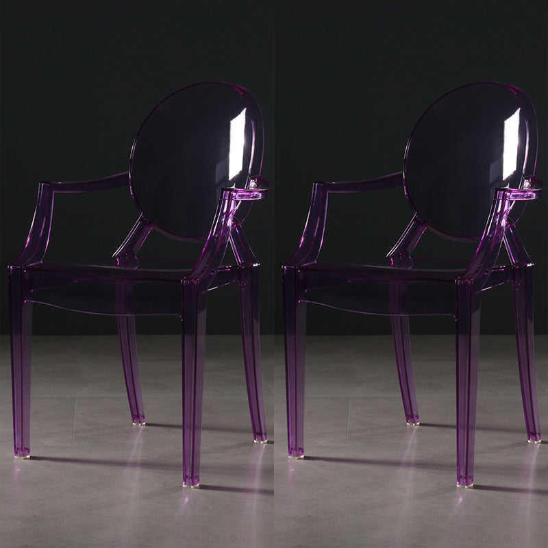 Nordic Style Plastic Dining Side Chair Dining Arm Side Chairs for Kitchen Orchid 2 Piece Set Clearhalo ' kitchen&dining_furn' 'Dining Chairs' 'Dining Tables & Seating' 'dining_chair' 'furn' 'furn_dining_chair' 'Furniture' 'furniture_dining_chair' 'Kitchen & Dining Furniture' 'kitchen' 4098615