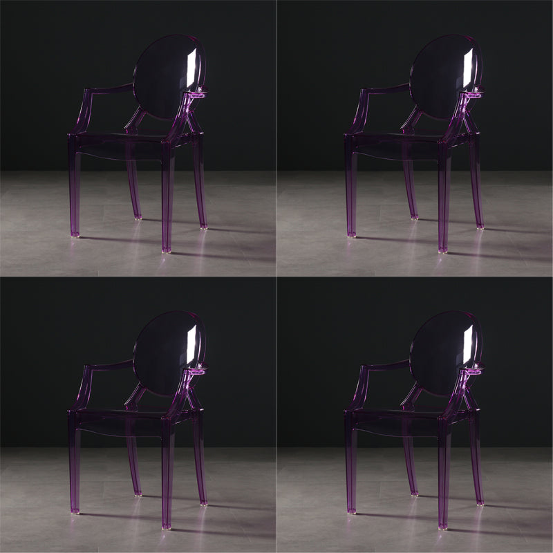 Nordic Style Plastic Dining Side Chair Dining Arm Side Chairs for Kitchen Orchid 4 Piece Set Clearhalo ' kitchen&dining_furn' 'Dining Chairs' 'Dining Tables & Seating' 'dining_chair' 'furn' 'furn_dining_chair' 'Furniture' 'furniture_dining_chair' 'Kitchen & Dining Furniture' 'kitchen' 4098616