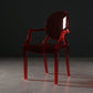 Nordic Style Plastic Dining Side Chair Dining Arm Side Chairs for Kitchen Red Clear 1 Piece Clearhalo ' kitchen&dining_furn' 'Dining Chairs' 'Dining Tables & Seating' 'dining_chair' 'furn' 'furn_dining_chair' 'Furniture' 'furniture_dining_chair' 'Kitchen & Dining Furniture' 'kitchen' 4098617