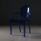Nordic Style Plastic Dining Side Chair Dining Arm Side Chairs for Kitchen Blue-Clear 1 Piece Clearhalo ' kitchen&dining_furn' 'Dining Chairs' 'Dining Tables & Seating' 'dining_chair' 'furn' 'furn_dining_chair' 'Furniture' 'furniture_dining_chair' 'Kitchen & Dining Furniture' 'kitchen' 4098620