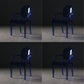 Nordic Style Plastic Dining Side Chair Dining Arm Side Chairs for Kitchen Blue-Clear 4 Piece Set Clearhalo ' kitchen&dining_furn' 'Dining Chairs' 'Dining Tables & Seating' 'dining_chair' 'furn' 'furn_dining_chair' 'Furniture' 'furniture_dining_chair' 'Kitchen & Dining Furniture' 'kitchen' 4098622