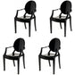 Nordic Style Plastic Dining Side Chair Dining Arm Side Chairs for Kitchen Black 4 Piece Set Clearhalo ' kitchen&dining_furn' 'Dining Chairs' 'Dining Tables & Seating' 'dining_chair' 'furn' 'furn_dining_chair' 'Furniture' 'furniture_dining_chair' 'Kitchen & Dining Furniture' 'kitchen' 4098643