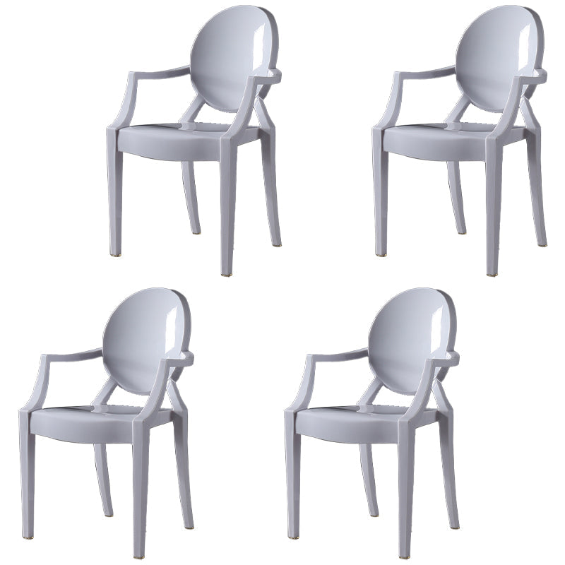 Nordic Style Plastic Dining Side Chair Dining Arm Side Chairs for Kitchen White 4 Piece Set Clearhalo ' kitchen&dining_furn' 'Dining Chairs' 'Dining Tables & Seating' 'dining_chair' 'furn' 'furn_dining_chair' 'Furniture' 'furniture_dining_chair' 'Kitchen & Dining Furniture' 'kitchen' 4098646