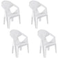 Contemporary Style Stacking Dining Chair Slat Back Plastic Dining Arm Chairs White 4 Piece Set Clearhalo ' kitchen&dining_furn' 'Dining Chairs' 'Dining Tables & Seating' 'dining_chair' 'furn' 'furn_dining_chair' 'Furniture' 'furniture_dining_chair' 'Kitchen & Dining Furniture' 'kitchen' 4098657