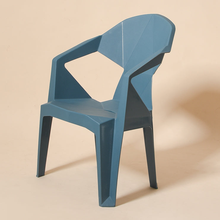 Contemporary Style Stacking Dining Chair Slat Back Plastic Dining Arm Chairs Clearhalo ' kitchen&dining_furn' 'Dining Chairs' 'Dining Tables & Seating' 'dining_chair' 'furn' 'furn_dining_chair' 'Furniture' 'furniture_dining_chair' 'Kitchen & Dining Furniture' 'kitchen' 4098666