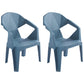 Contemporary Style Stacking Dining Chair Slat Back Plastic Dining Arm Chairs Blue 2 Piece Set Clearhalo ' kitchen&dining_furn' 'Dining Chairs' 'Dining Tables & Seating' 'dining_chair' 'furn' 'furn_dining_chair' 'Furniture' 'furniture_dining_chair' 'Kitchen & Dining Furniture' 'kitchen' 4098673