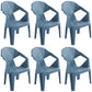 Contemporary Style Stacking Dining Chair Slat Back Plastic Dining Arm Chairs Blue 6 Piece Set Clearhalo ' kitchen&dining_furn' 'Dining Chairs' 'Dining Tables & Seating' 'dining_chair' 'furn' 'furn_dining_chair' 'Furniture' 'furniture_dining_chair' 'Kitchen & Dining Furniture' 'kitchen' 4098676