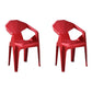 Modern Stacking Dining Side Chairs Slat Back Plastic Dining Arm Chairs Red 2 Piece Set Clearhalo ' kitchen&dining_furn' 'Dining Chairs' 'Dining Tables & Seating' 'dining_chair' 'furn' 'furn_dining_chair' 'Furniture' 'furniture_dining_chair' 'Kitchen & Dining Furniture' 'kitchen' 4098682