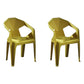 Modern Stacking Dining Side Chairs Slat Back Plastic Dining Arm Chairs Yellow 2 Piece Set Clearhalo ' kitchen&dining_furn' 'Dining Chairs' 'Dining Tables & Seating' 'dining_chair' 'furn' 'furn_dining_chair' 'Furniture' 'furniture_dining_chair' 'Kitchen & Dining Furniture' 'kitchen' 4098687