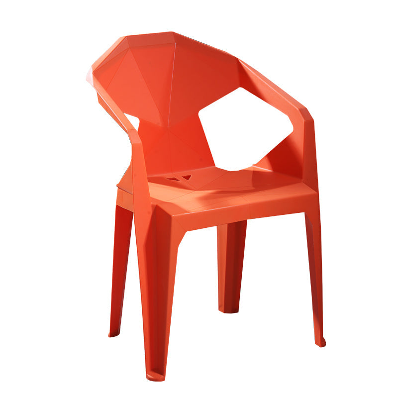 Modern Stacking Dining Side Chairs Slat Back Plastic Dining Arm Chairs Clearhalo ' kitchen&dining_furn' 'Dining Chairs' 'Dining Tables & Seating' 'dining_chair' 'furn' 'furn_dining_chair' 'Furniture' 'furniture_dining_chair' 'Kitchen & Dining Furniture' 'kitchen' 4098689