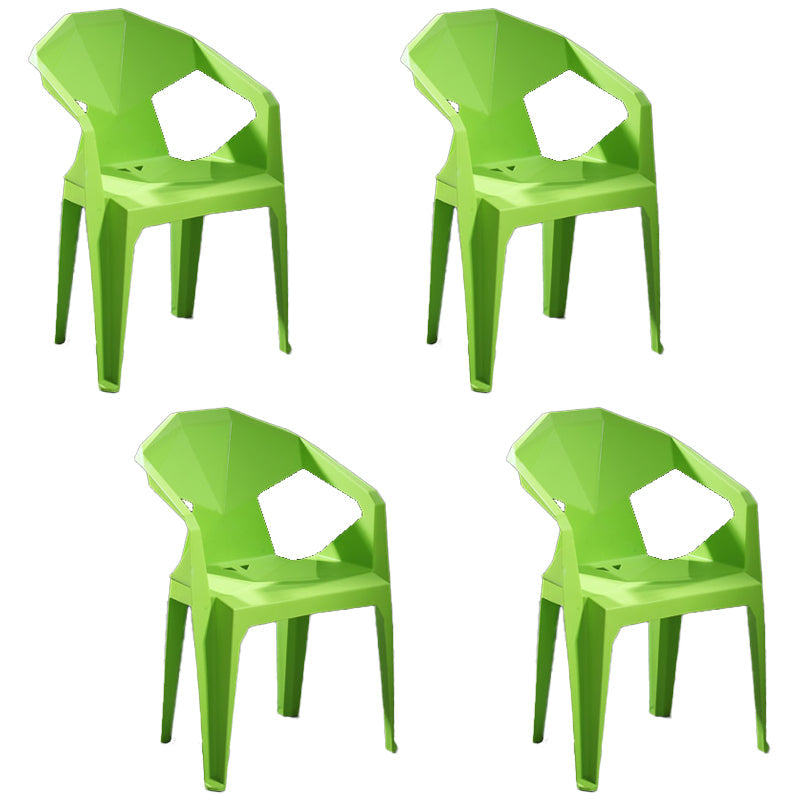 Modern Stacking Dining Side Chairs Slat Back Plastic Dining Arm Chairs Fruit Green 4 Piece Set Clearhalo ' kitchen&dining_furn' 'Dining Chairs' 'Dining Tables & Seating' 'dining_chair' 'furn' 'furn_dining_chair' 'Furniture' 'furniture_dining_chair' 'Kitchen & Dining Furniture' 'kitchen' 4098696