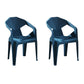 Modern Stacking Dining Side Chairs Slat Back Plastic Dining Arm Chairs Peacock Blue 2 Piece Set Clearhalo ' kitchen&dining_furn' 'Dining Chairs' 'Dining Tables & Seating' 'dining_chair' 'furn' 'furn_dining_chair' 'Furniture' 'furniture_dining_chair' 'Kitchen & Dining Furniture' 'kitchen' 4098699