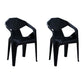 Modern Stacking Dining Side Chairs Slat Back Plastic Dining Arm Chairs Black 2 Piece Set Clearhalo ' kitchen&dining_furn' 'Dining Chairs' 'Dining Tables & Seating' 'dining_chair' 'furn' 'furn_dining_chair' 'Furniture' 'furniture_dining_chair' 'Kitchen & Dining Furniture' 'kitchen' 4098706