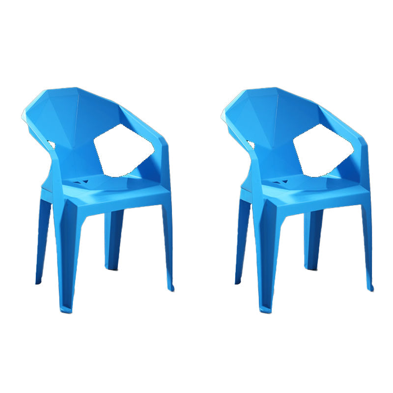 Modern Stacking Dining Side Chairs Slat Back Plastic Dining Arm Chairs Sky Blue 2 Piece Set Clearhalo ' kitchen&dining_furn' 'Dining Chairs' 'Dining Tables & Seating' 'dining_chair' 'furn' 'furn_dining_chair' 'Furniture' 'furniture_dining_chair' 'Kitchen & Dining Furniture' 'kitchen' 4098709