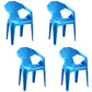 Modern Stacking Dining Side Chairs Slat Back Plastic Dining Arm Chairs Sky Blue 4 Piece Set Clearhalo ' kitchen&dining_furn' 'Dining Chairs' 'Dining Tables & Seating' 'dining_chair' 'furn' 'furn_dining_chair' 'Furniture' 'furniture_dining_chair' 'Kitchen & Dining Furniture' 'kitchen' 4098710
