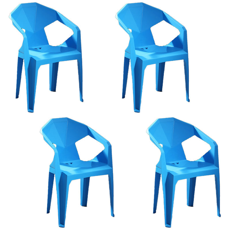Modern Stacking Dining Side Chairs Slat Back Plastic Dining Arm Chairs Sky Blue 4 Piece Set Clearhalo ' kitchen&dining_furn' 'Dining Chairs' 'Dining Tables & Seating' 'dining_chair' 'furn' 'furn_dining_chair' 'Furniture' 'furniture_dining_chair' 'Kitchen & Dining Furniture' 'kitchen' 4098710