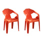 Modern Stacking Dining Side Chairs Slat Back Plastic Dining Arm Chairs Orange 2 Piece Set Clearhalo ' kitchen&dining_furn' 'Dining Chairs' 'Dining Tables & Seating' 'dining_chair' 'furn' 'furn_dining_chair' 'Furniture' 'furniture_dining_chair' 'Kitchen & Dining Furniture' 'kitchen' 4098718