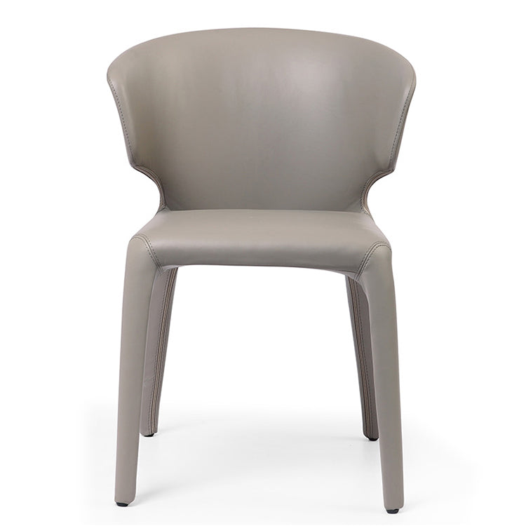 Designer Style Leather Arm Chair Matte Finish Wingback Single Dining Chair Clearhalo ' kitchen&dining_furn' 'Dining Chairs' 'Dining Tables & Seating' 'dining_chair' 'furn' 'furn_dining_chair' 'Furniture' 'furniture_dining_chair' 'Kitchen & Dining Furniture' 'kitchen' 4098722