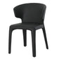 Designer Style Leather Arm Chair Matte Finish Wingback Single Dining Chair Black Clearhalo ' kitchen&dining_furn' 'Dining Chairs' 'Dining Tables & Seating' 'dining_chair' 'furn' 'furn_dining_chair' 'Furniture' 'furniture_dining_chair' 'Kitchen & Dining Furniture' 'kitchen' 4098723