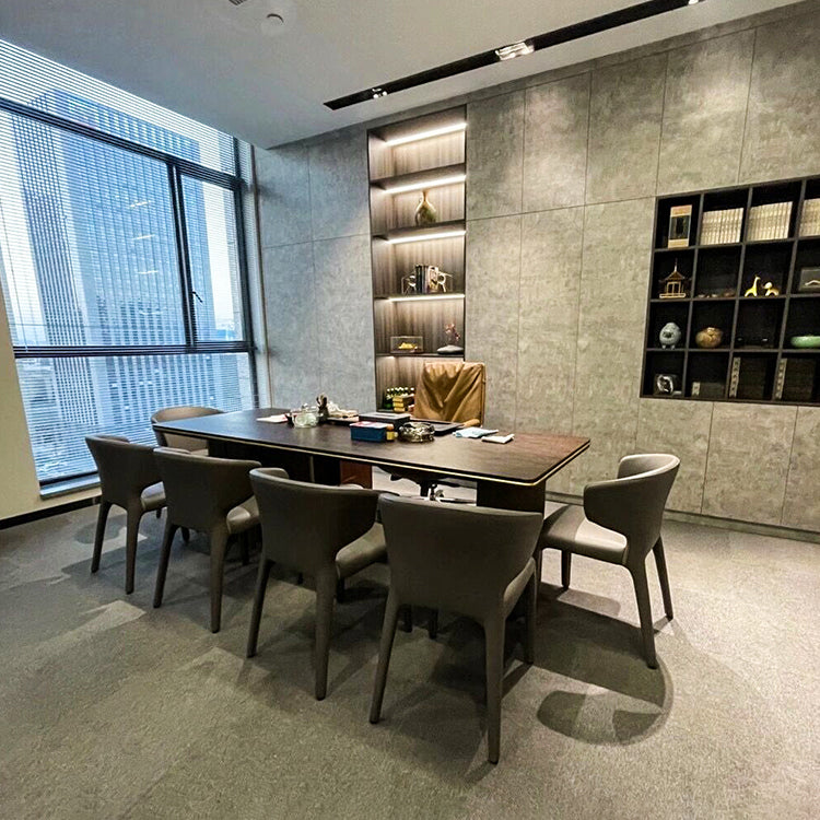 Designer Style Leather Arm Chair Matte Finish Wingback Single Dining Chair Clearhalo ' kitchen&dining_furn' 'Dining Chairs' 'Dining Tables & Seating' 'dining_chair' 'furn' 'furn_dining_chair' 'Furniture' 'furniture_dining_chair' 'Kitchen & Dining Furniture' 'kitchen' 4098725