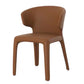 Designer Style Leather Arm Chair Matte Finish Wingback Single Dining Chair Brown Clearhalo ' kitchen&dining_furn' 'Dining Chairs' 'Dining Tables & Seating' 'dining_chair' 'furn' 'furn_dining_chair' 'Furniture' 'furniture_dining_chair' 'Kitchen & Dining Furniture' 'kitchen' 4098726