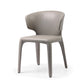 Designer Style Leather Arm Chair Matte Finish Wingback Single Dining Chair Grey Clearhalo ' kitchen&dining_furn' 'Dining Chairs' 'Dining Tables & Seating' 'dining_chair' 'furn' 'furn_dining_chair' 'Furniture' 'furniture_dining_chair' 'Kitchen & Dining Furniture' 'kitchen' 4098732